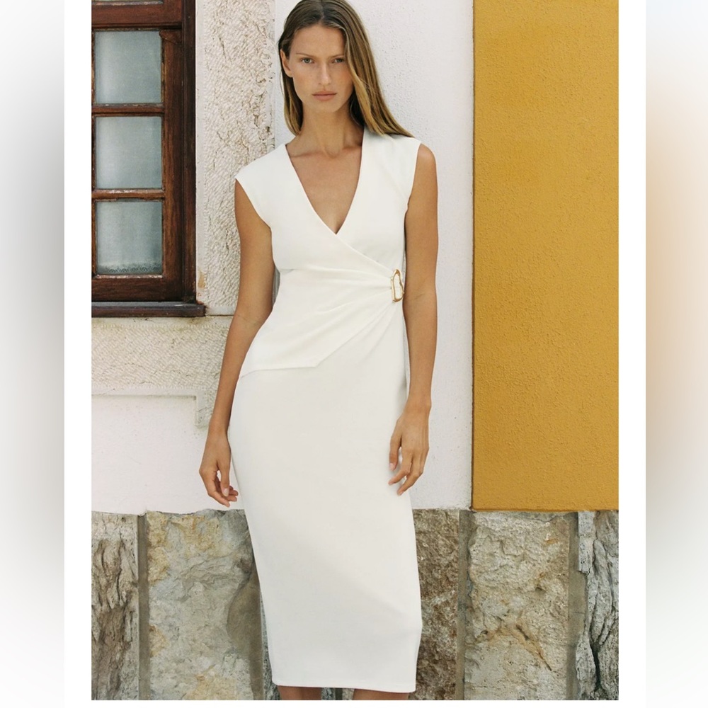 NWT🎉Zara TWILL WRAP DRESS
